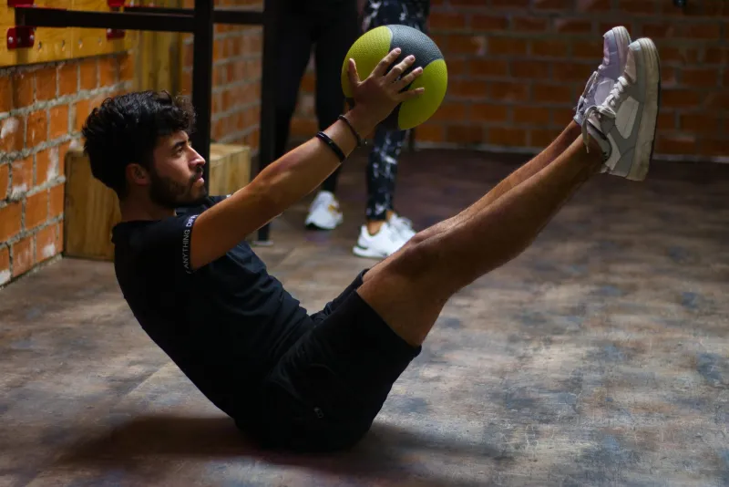 Office worker stretching after a long workday