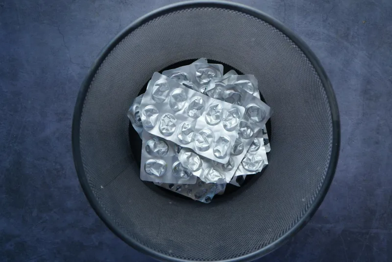 Healthy supplements and chromium capsules on a table
