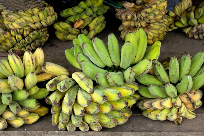 Kaaliumirikkad toiduained nagu banaanid, rohelised köögiviljad ja toidulisandid