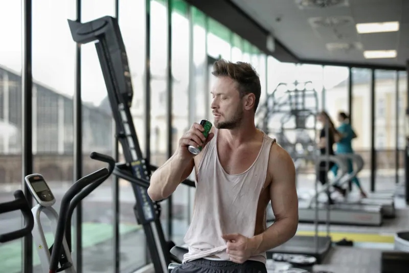 BCAA powder and capsules alongside sports science research materials