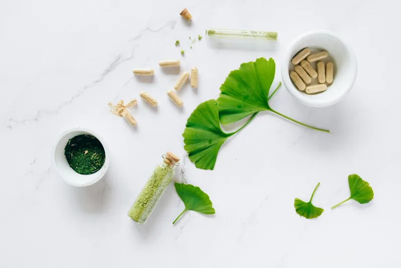 Calm meditation scene, GABA supplement for relaxation
