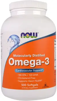 NOW Omega 3 1000mg 500 Soft Gels