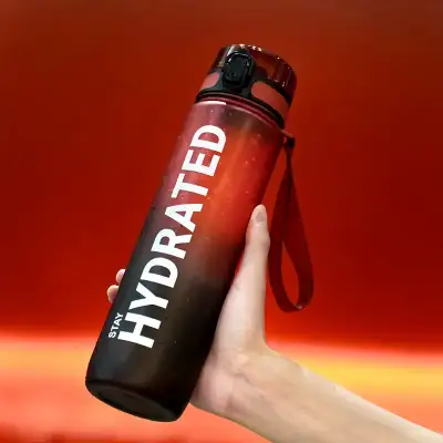 Sports Water Bottle 1000ml Red and Black TM — Accessory - image 1 of 5