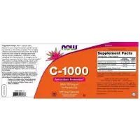 NOW C-1000 koos bioflavonoididega - 100 taimset kapslit — Capsules view 2