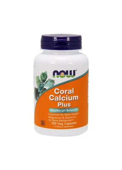 NOW Coral Calcium Plus - 100 vegankapslit — Capsules - image 1 of 2