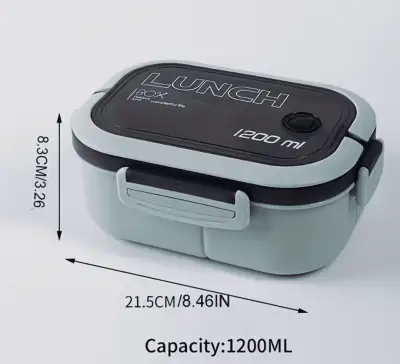 Kahekihiline suletud lõunakarp 1200ml roheline — Apple — Accessory - product image