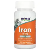 Now Foods Iron 18 мг 120 капсул – железо для поддержания здоровья