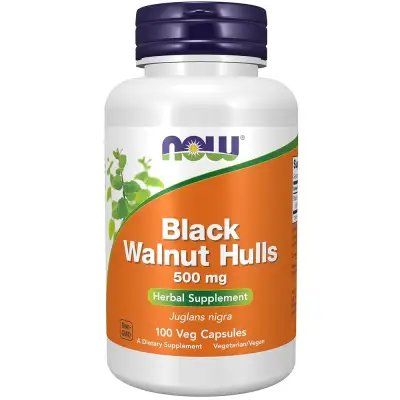 NOW Black Walnut Hulls - 500 mg, 100 Capsules — Capsules - image 1 of 2