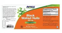 NOW Black Walnut Hulls - 500 mg, 100 Capsules — Capsules view 2
