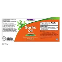 NOW Garlic Oil 1500 mg - 250 Softgels — Capsules view 2