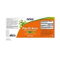 NOW Pau D’Arco 500 mg - 100 Capsules — Capsules view 2