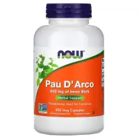 NOW Pau D’Arco - 500 mg, 250 capsules — Capsules view 1