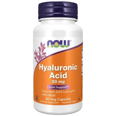 NOW Hyaluronic Acid 50 mg + MSM - 60 Capsules — Capsules - image 1 of 2