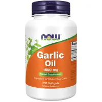 NOW Garlic Oil 1500 mg - 250 Softgels — Capsules view 1