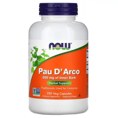 NOW Pau D’Arco 500 mg 250caps — Capsules - image 1 of 2