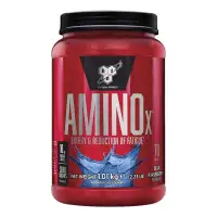 BSN Amino X - Blue Raspberry — Raspberry — Powder view 1