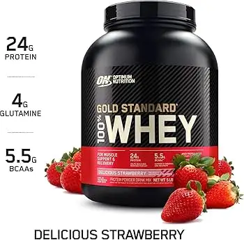 Optimum Nutrition Gold Standard 100% Whey - Strawberry — Strawberry — Powder - image 1 of 2