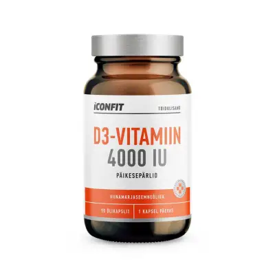 ICONFIT Pehmekapslid D3-Vitamiin 4000 IU - 90tk — Capsules - product image