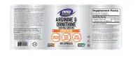 NOW Arginine & Ornithine - 100 вегетарианских капсул — Capsules view 2