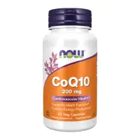NOW CoQ10 200mg - 60 вегетарианских капсул — Capsules view 1