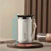 Stainless Steel Coffee Thermo Cup with Strap 350ml Blue — Coffee — Accessory view 3