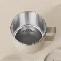 Stylish Stainless Steel Office Thermo Cup with Lid 500ml White — Accessory view 5