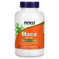 NOW Maca 500mg 250 растительных капсул