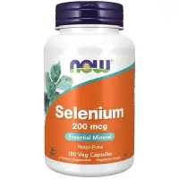 NOW Seleen 200 mcg - 180 vegankapslit — Capsules view 1
