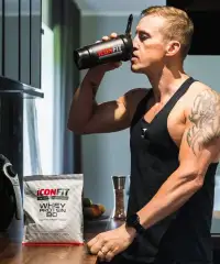 ICONFIT Whey Protein 80 - Maasikas 1kg — Strawberry — Powder view 2