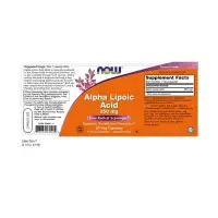 NOW Alfa-lipoehape 250mg - 60 kapslit — Capsules view 2