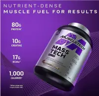MuscleTech Mass Tech - Vanilla — Vanilla — Powder view 2