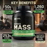 Optimum Nutrition Serious Mass - Vanilla — Vanilla — Powder view 2