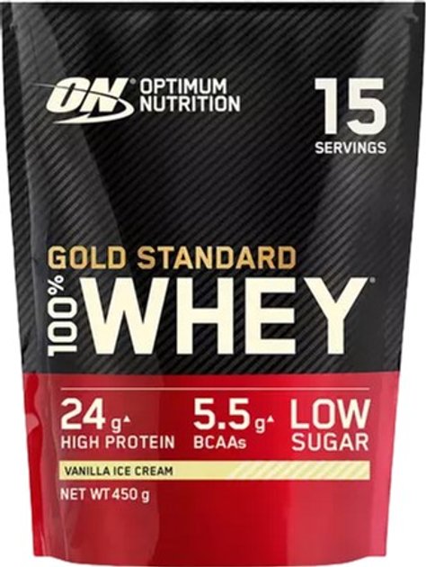 Optimum Nutrition Gold Standard 100% Whey 450 г Ванильное мороженое — Vanilla Ice Cream — Powder - image 1 of 2