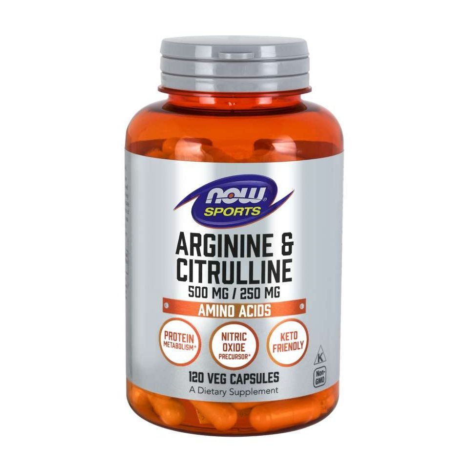 NOW Foods Arginine 500mg & Citrulline 120caps