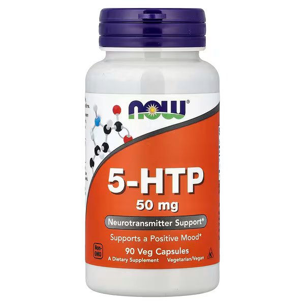 NOW 5-HTP 50 mg - 90 Veg Capsules — Capsules - image 1 of 3