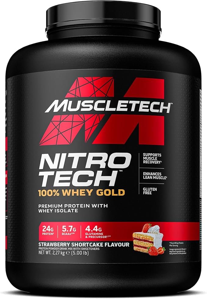 MuscleTech Nitro Tech 100% Whey Gold - Strawberry — Strawberry — Powder - image 1 of 2