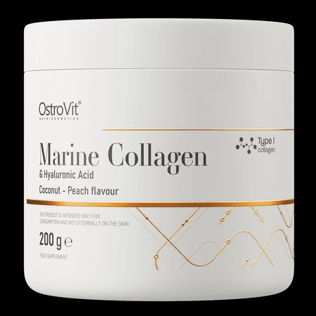 OstroVit Морской Коллаген + Гиалуроновая кислота + Витамин C 200г Кокос-Персик — Coconut Peach — Powder - image 1 of 3