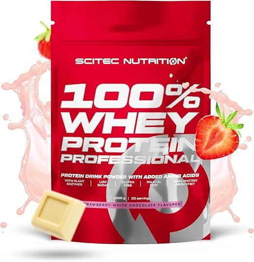 Scitec 100% Whey Protein Professional - Клубника Белый Шоколад — Strawberry White Chocolate — Powder - image 1 of 2
