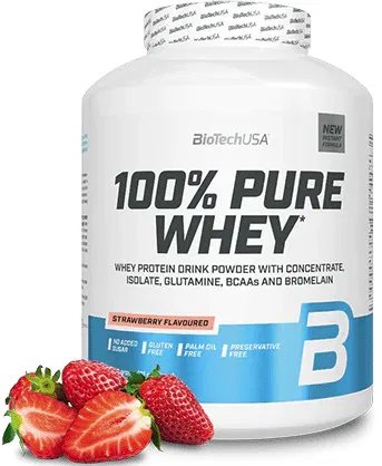 BIOTECHUSA 100% Pure Whey Strawberry 2270g — Strawberry — Powder - image 1 of 2