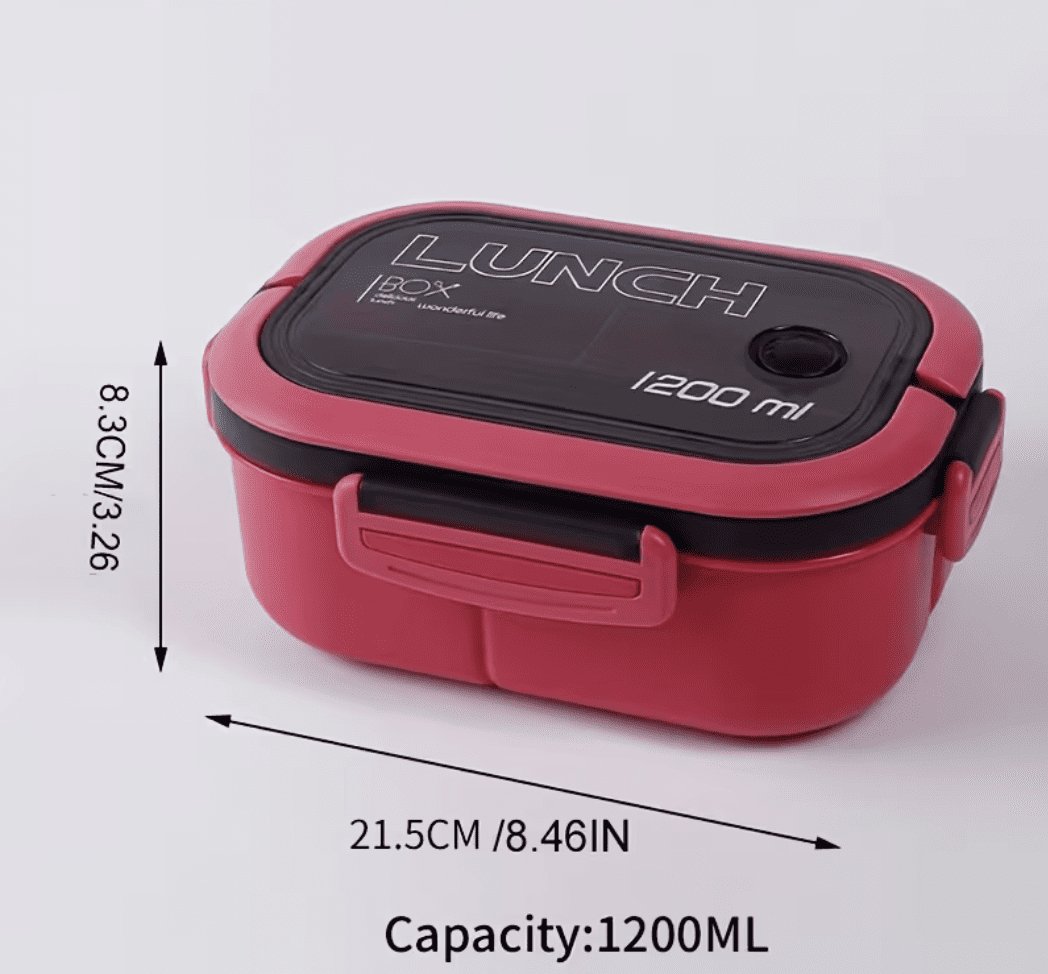 Double-layer sealed lunch box 1200 ml red — Apple — Accessory - product image