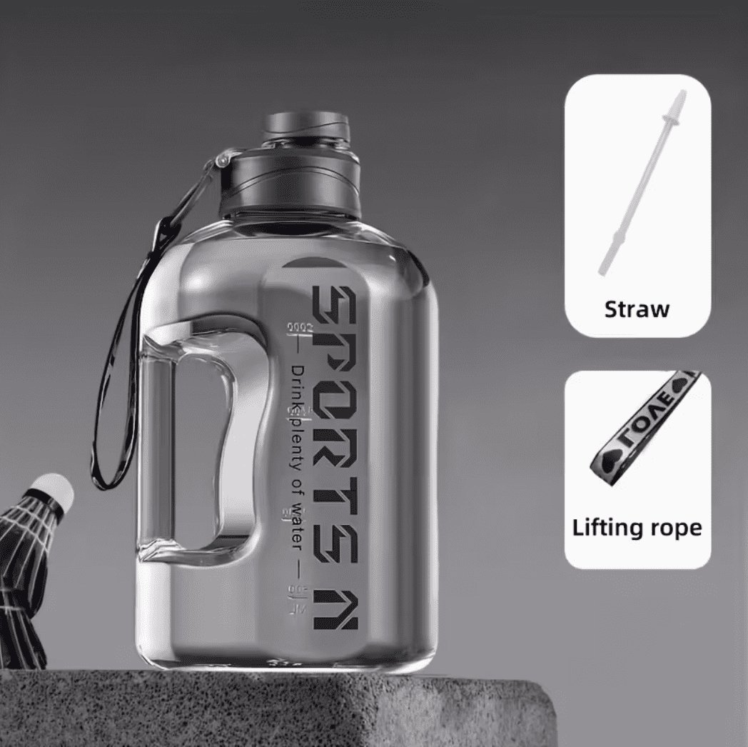 Large Sports Water Bottle 1700ml with Straw Grey TM — Accessory - image 1 of 2