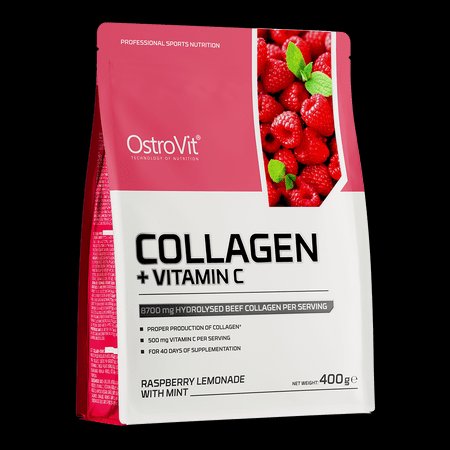 OstroVit Kollageen + C-vitamiin - Vaarika limonaad mündiga — Raspberry — Powder - image 1 of 2
