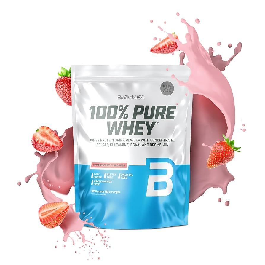 BIOTECHUSA 100% PURE WHEY - Strawberry — Strawberry — Powder - image 1 of 2