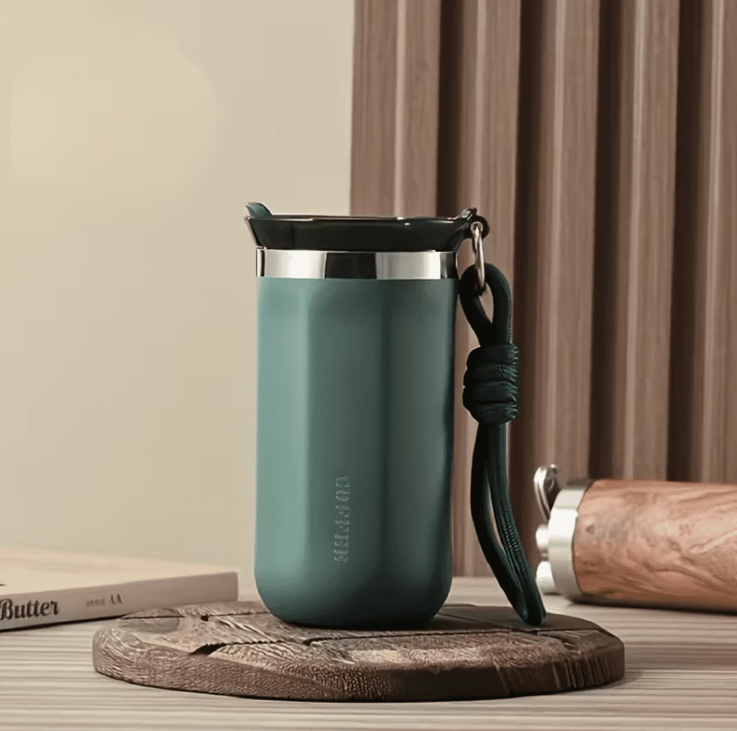 Roostevabast terasest termostass kohvi jaoks rihmaga 350ml roheline — Coffee — Accessory - image 1 of 7