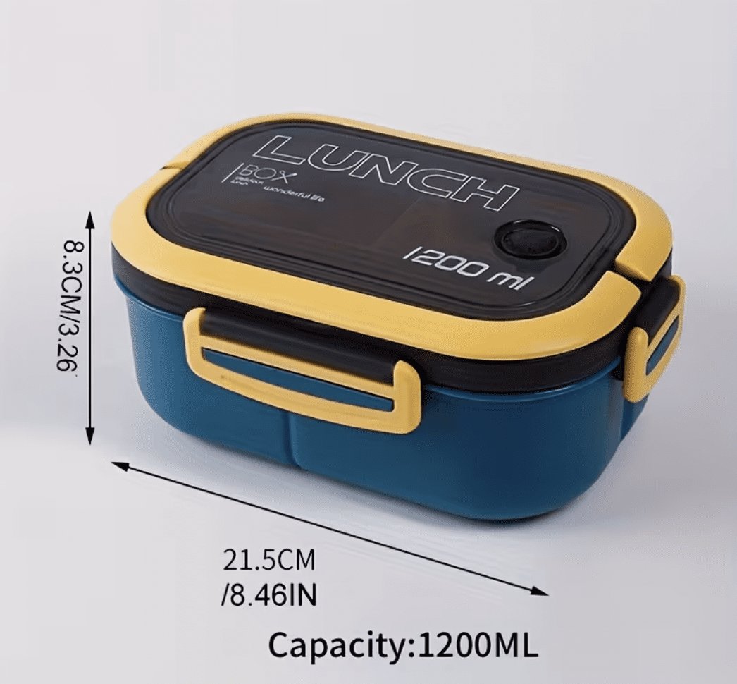 Double-layer sealed lunch box 1200 ml blue — Apple — Accessory - product image