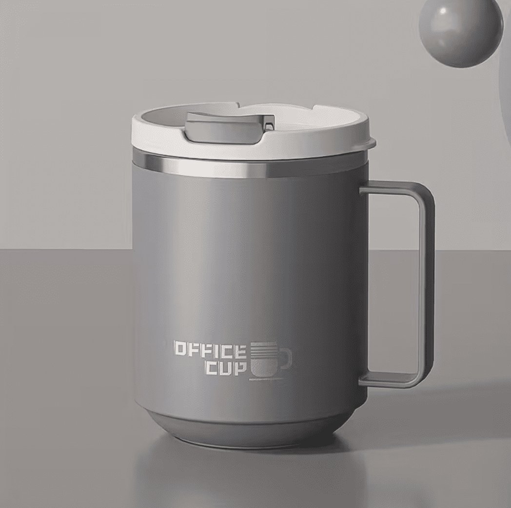 Stiilne roostevabast terasest termostass kaanega kontorisse 500ml hall — Accessory - image 1 of 6