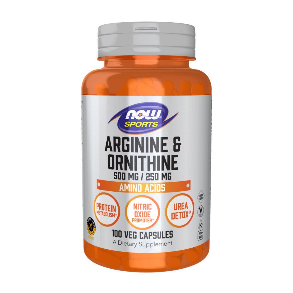 NOW Arginine & Ornithine 100 Veg. Caps — Capsules - image 1 of 2